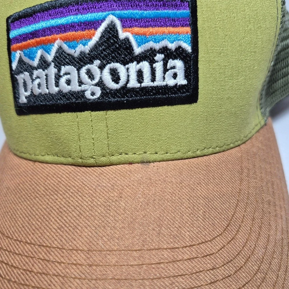 Patagonia Airfarer Hat Cap Snapback Trucker Brown Green Unisex Adult Hiking